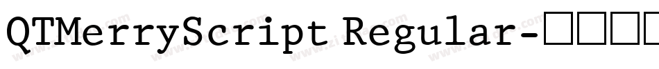 QTMerryScript Regular字体转换